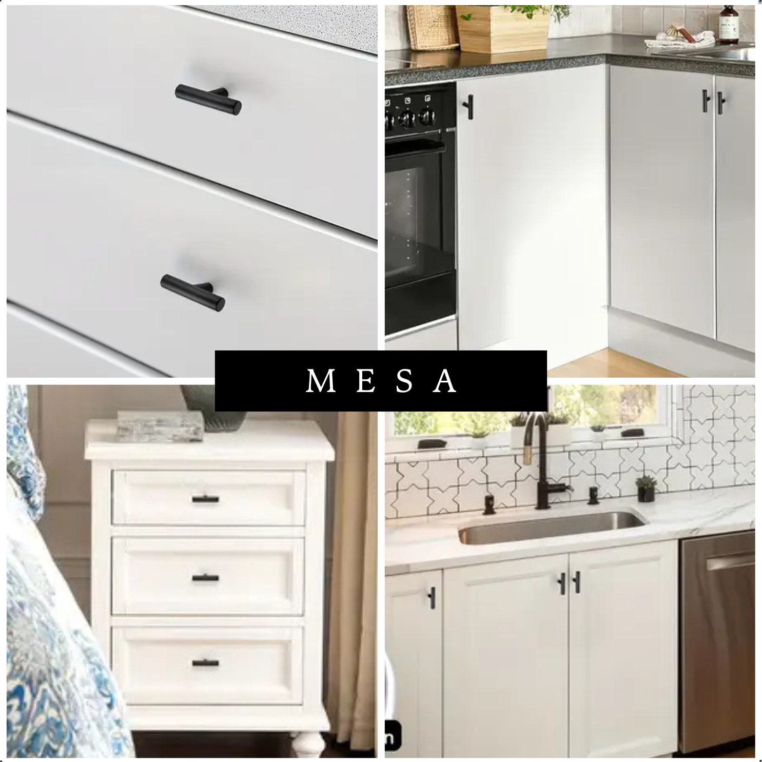 Deurknop Mesa zwart