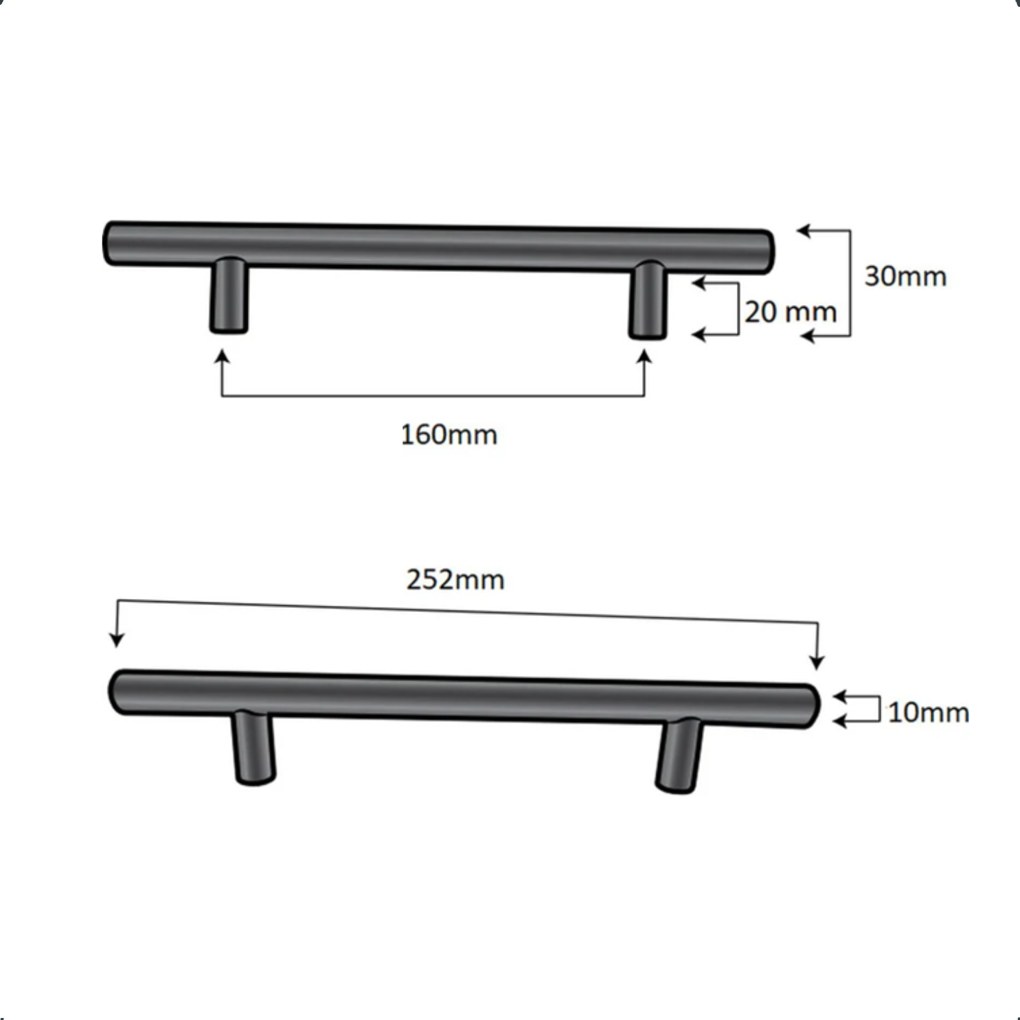 Handgreep Denver 160 mm Goud