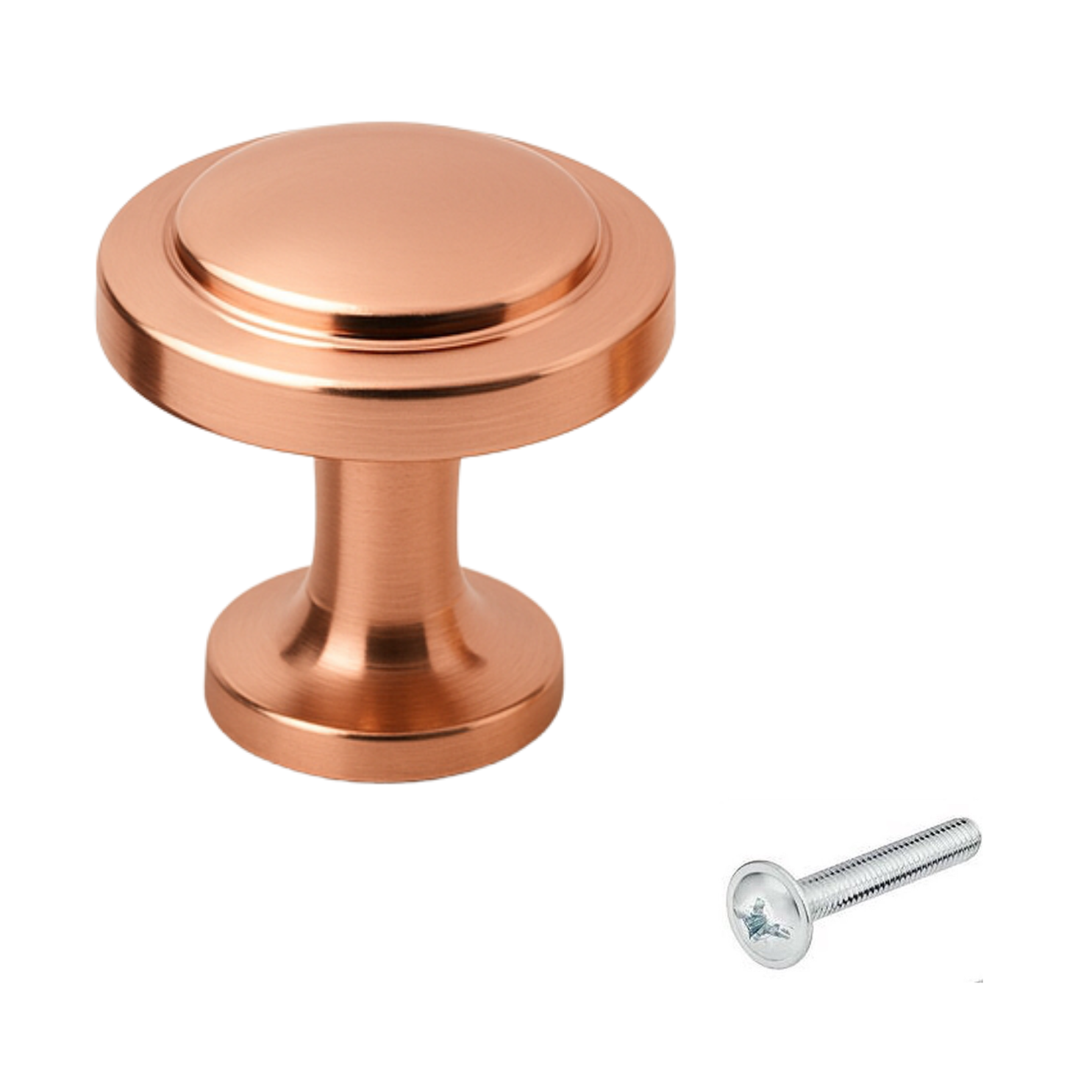 Furniture knob rose gold round