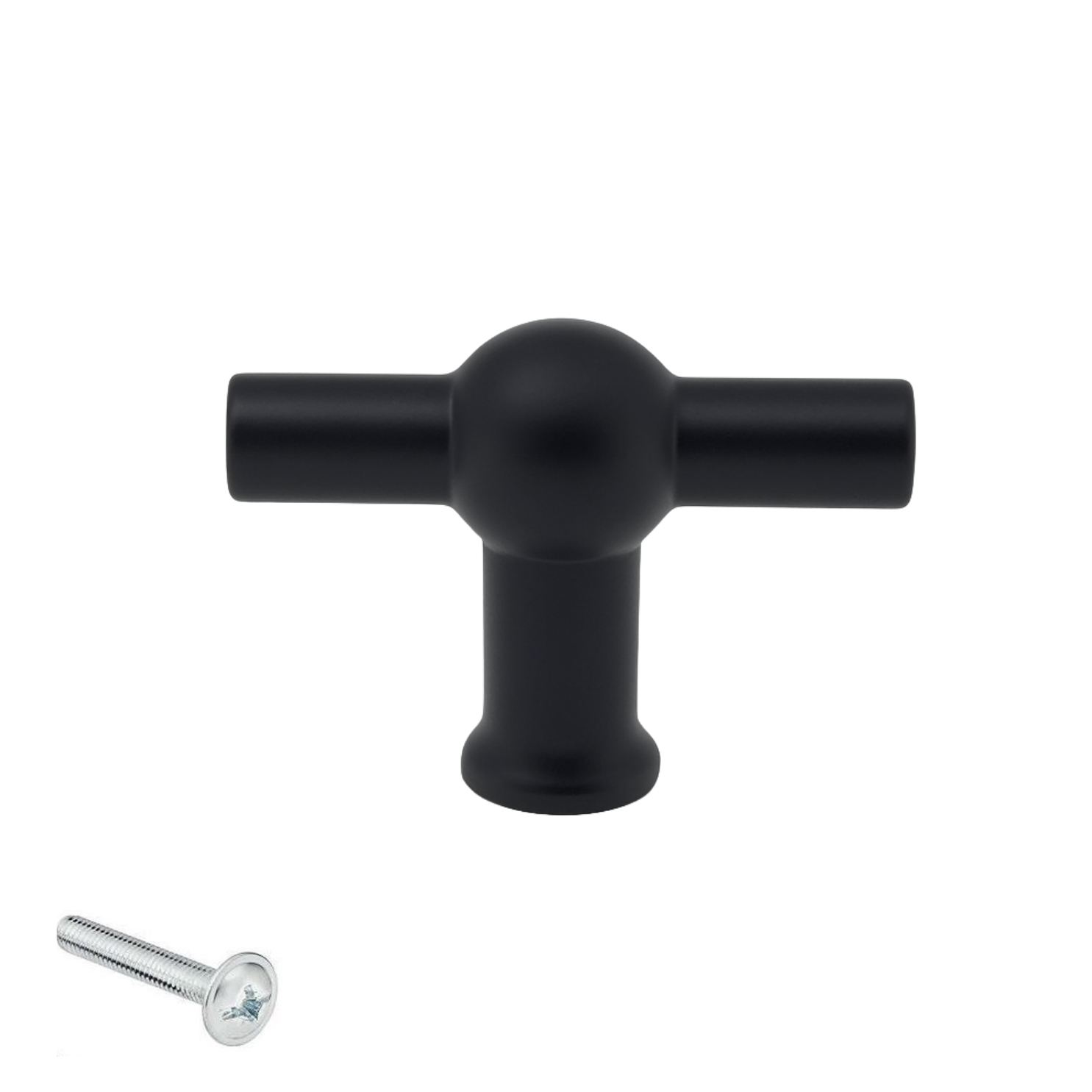 Furniture knob T-Handle black