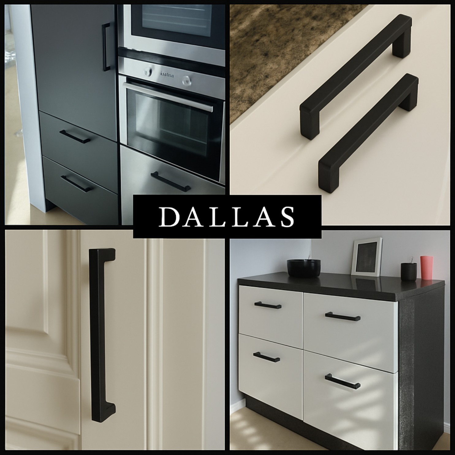 Handle Black 192 mm Modern