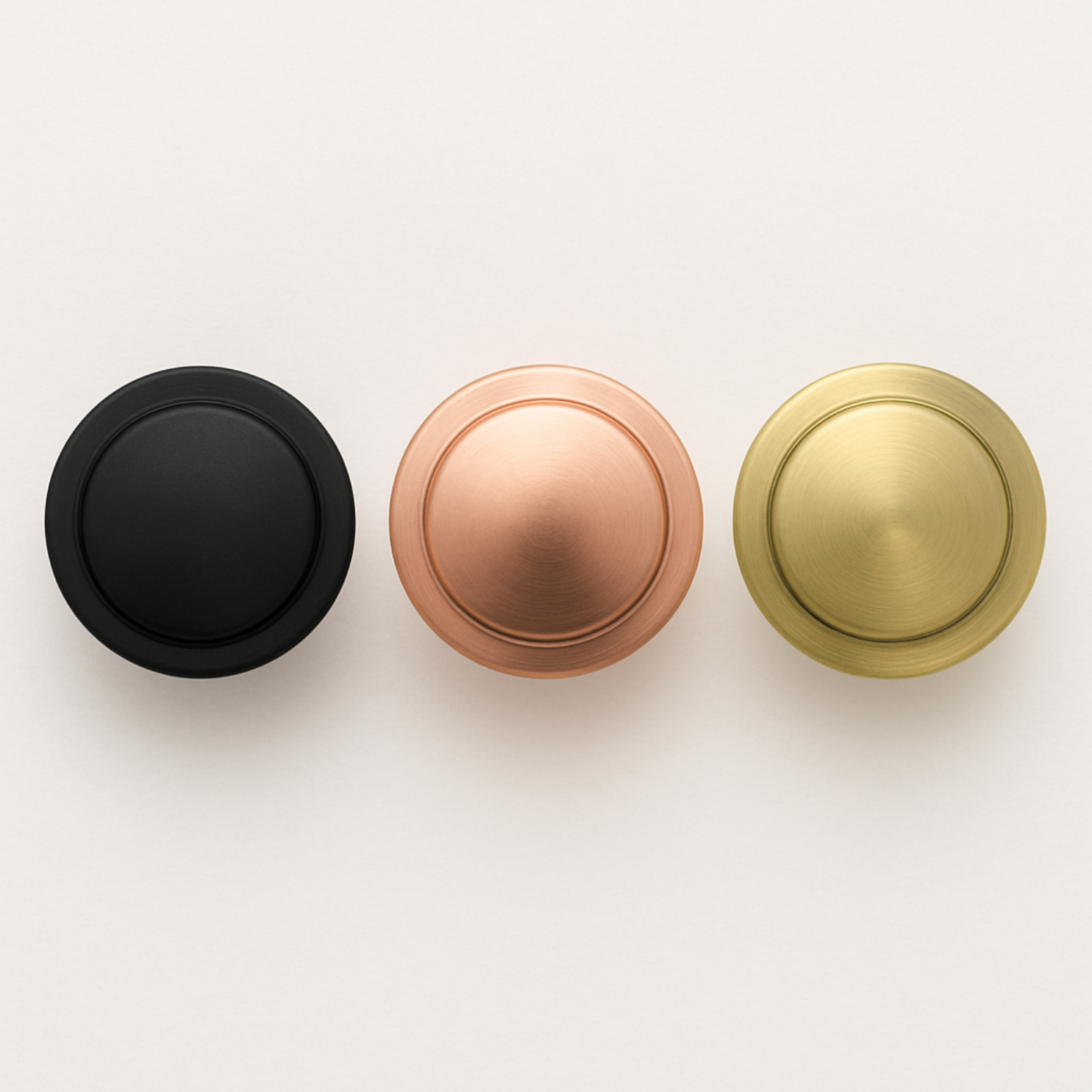Furniture knob rose gold round