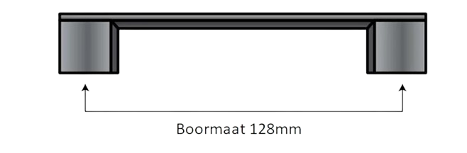 Griff 128 mm Aluminium Schwarz – Austin