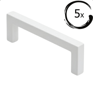 5X Handgreep Dallas 160 mm RVS Wit