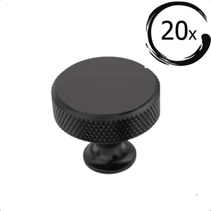 20X Deurknop Lowell 30 mm Zwart
