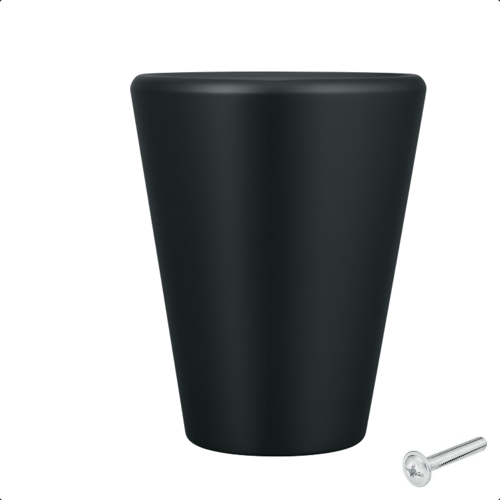 10X Deurknop 19mm Zwart – Akron - BY MJM - GMJ76-10