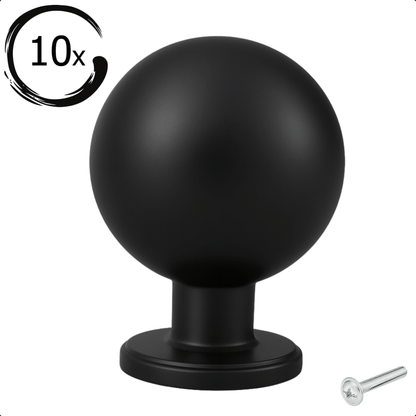 10X Deurknop 24mm Zwart – Madison - BY MJM - GMJ72-10