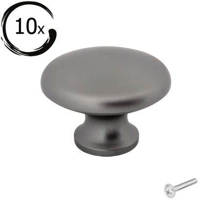 10X Deurknop 27mm Grijs – Macon - BY MJM - GMJ38-10