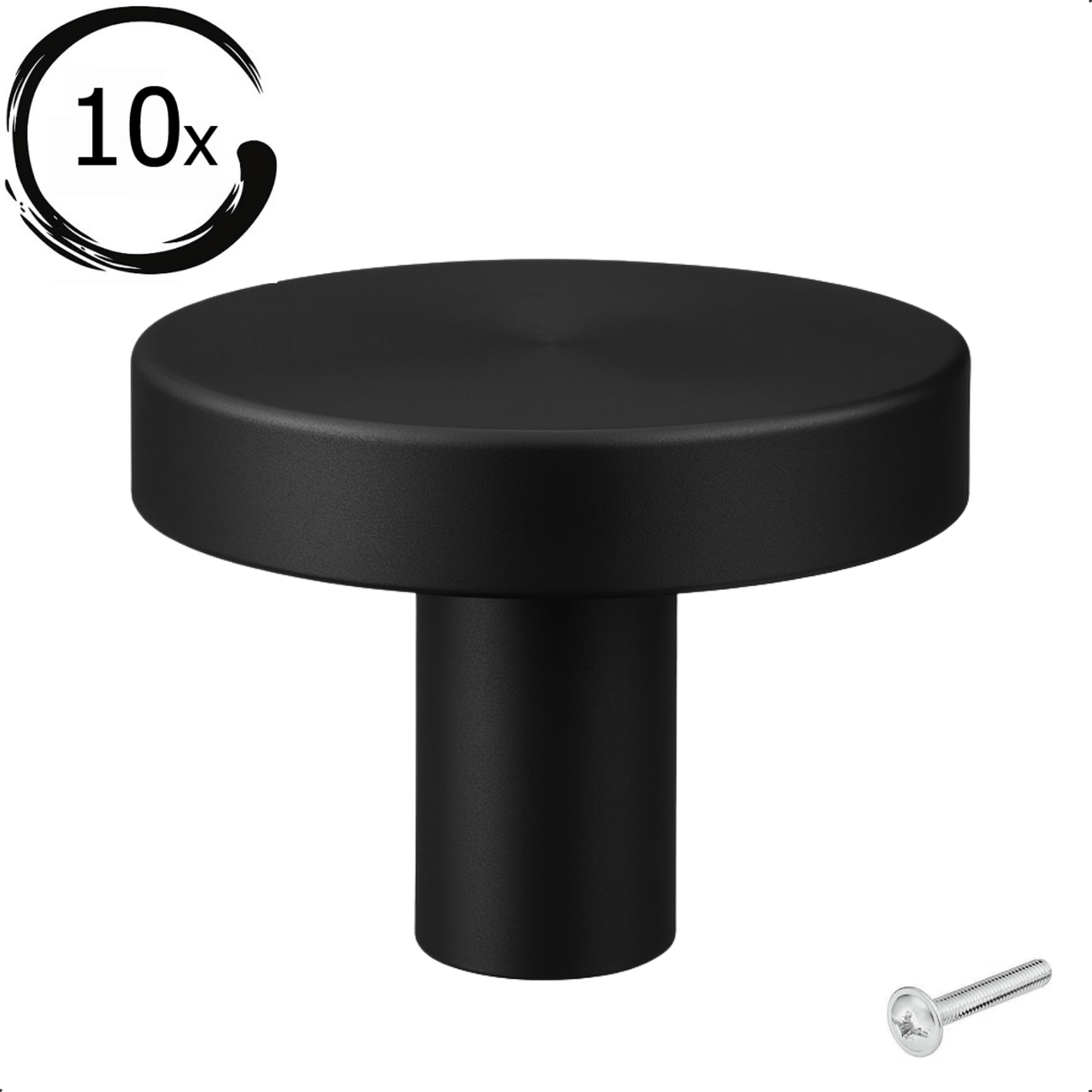 10X Deurknop 30mm Zwart – Harbor - BY MJM - GMJ91-10