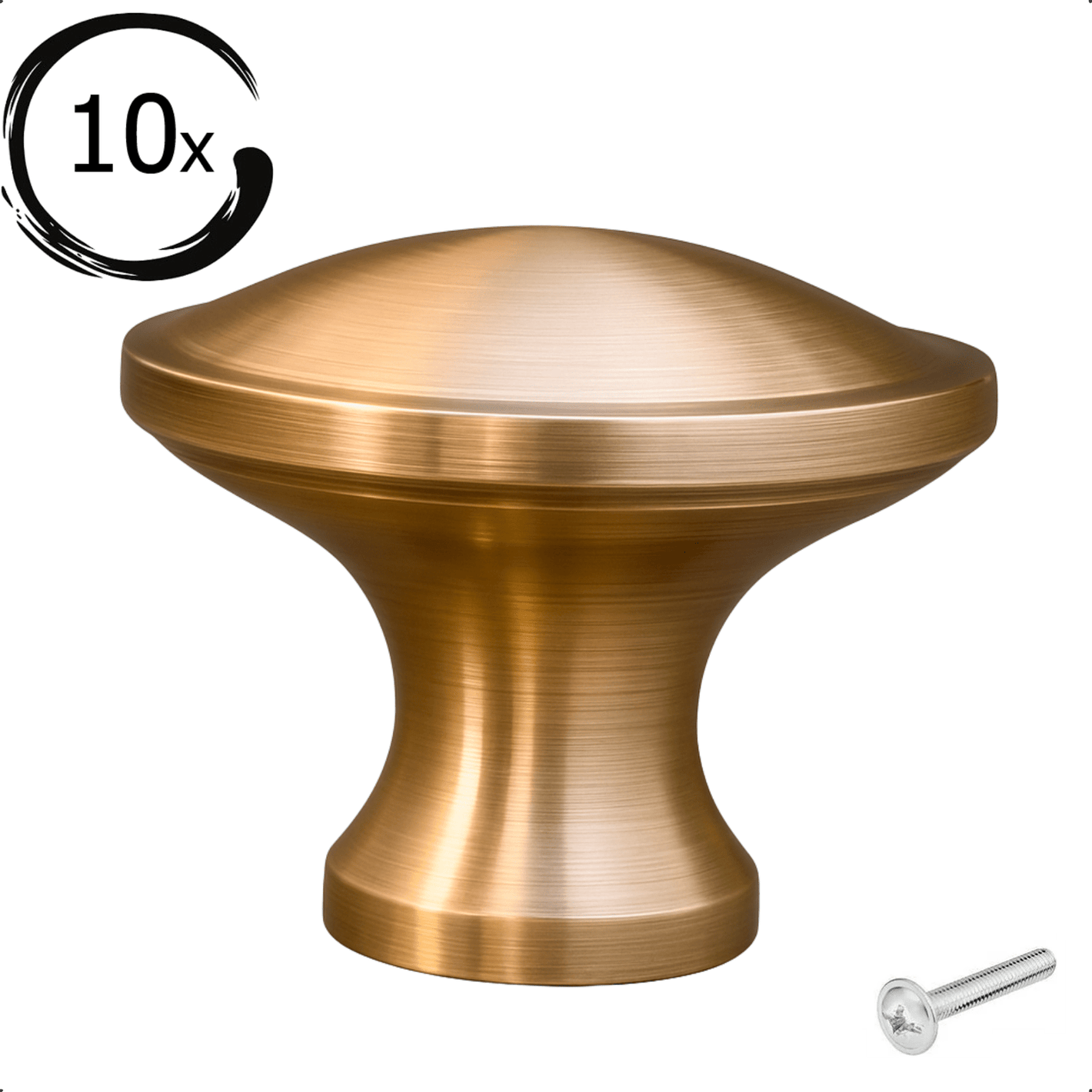 10X Deurknop 32mm Goud – Rapid - BY MJM - GMJ92-10