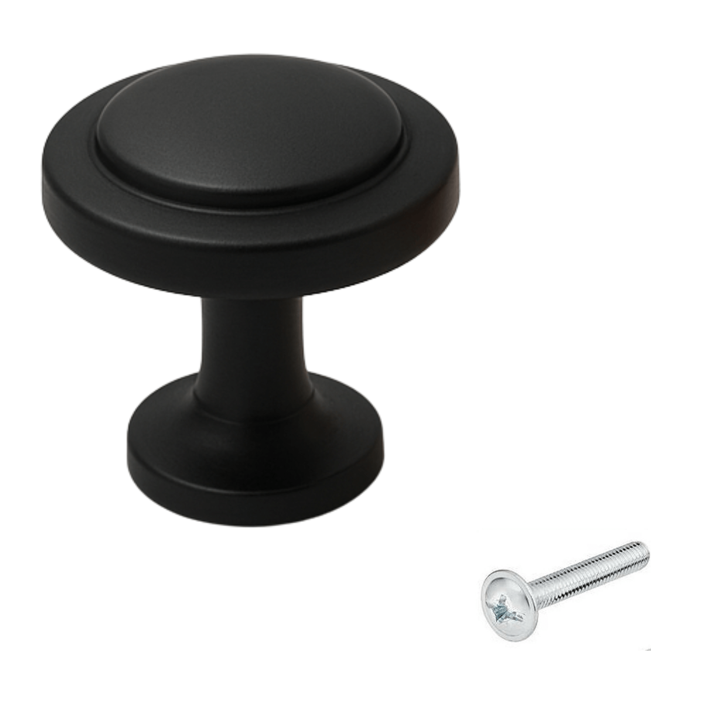 10X Deurknop 32mm Zwart – Memphis - BY MJM - GMJ24-10