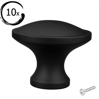 10X Deurknop 32mm Zwart – Rapid - BY MJM - GMJ93-10