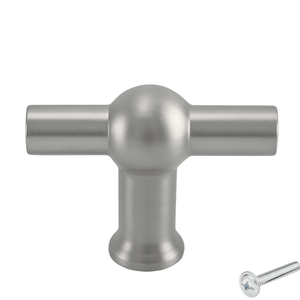 10X Deurknop 48mm RVS – Kansas T - greep - BY MJM - GMJ53-10