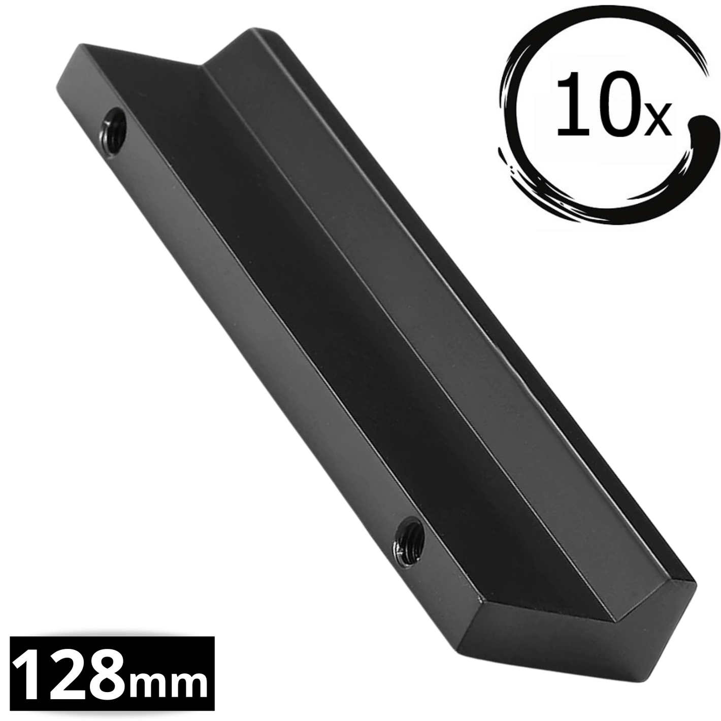 10X Handgreep 128mm Aluminium Zwart – Reno - BY MJM - GMJ17-10