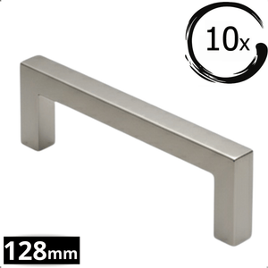 10X Handgreep 128mm RVS – Dallas - BY MJM - GMJ07-10