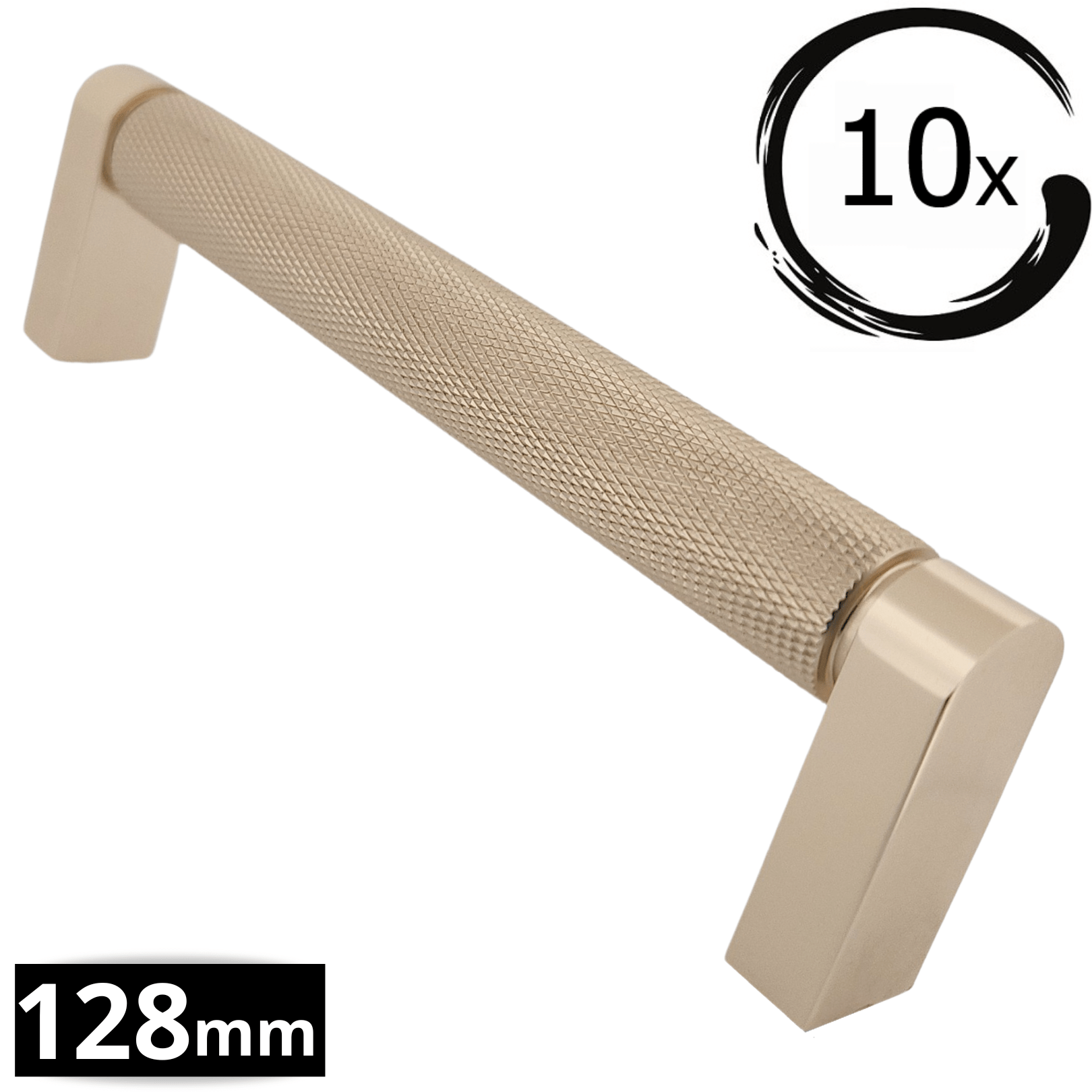 10X Handgreep 128mm RVS Goud – Miami - BY MJM - GMJ31-10