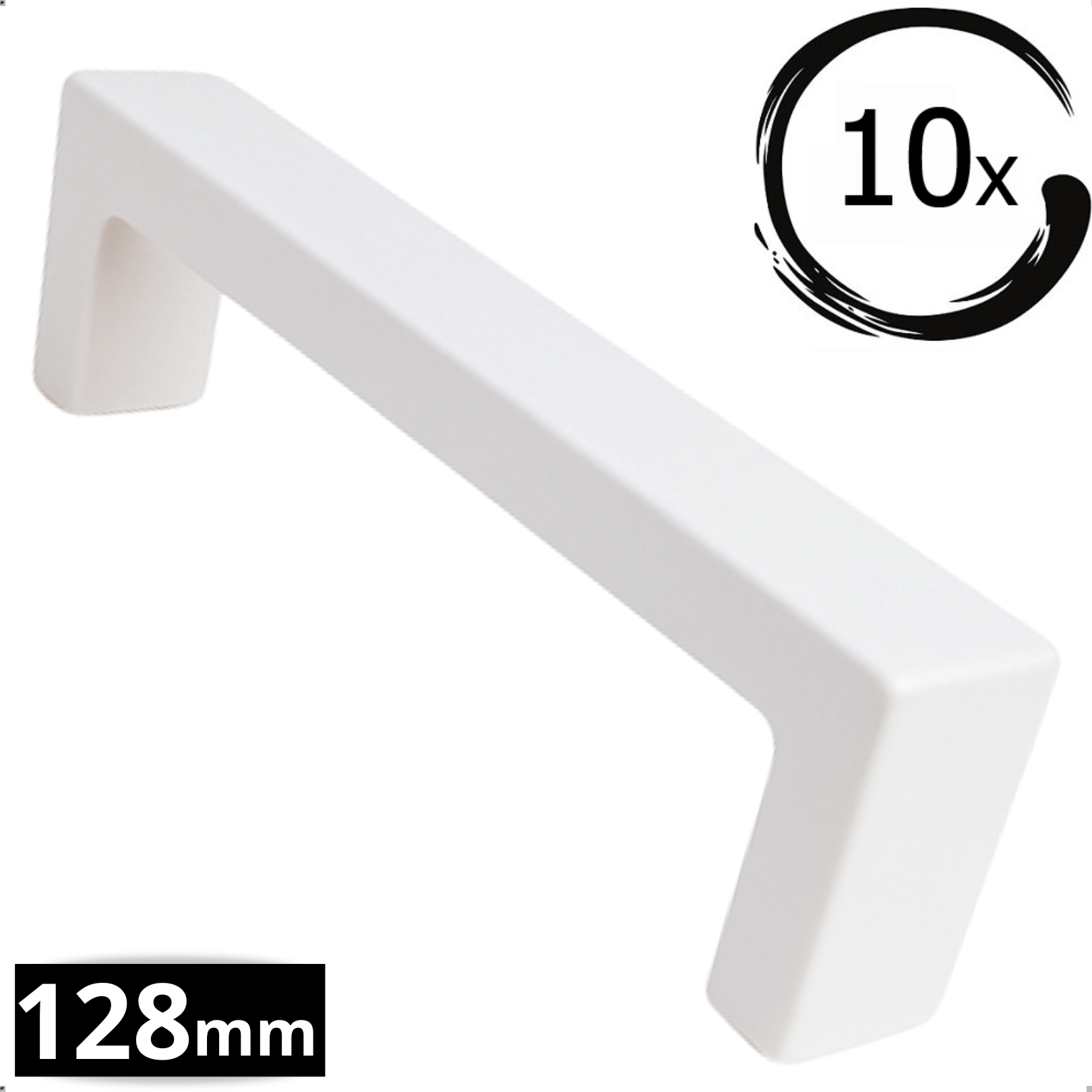 10X Handgreep 128mm RVS Wit – Atlanta - BY MJM - GMJ65-10