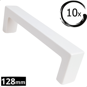 10X Handgreep 128mm RVS Wit – Atlanta - BY MJM - GMJ65-10