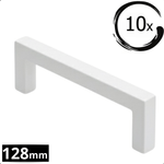 10X Handgreep 128mm RVS Wit – Dallas - BY MJM - GMJ60-10