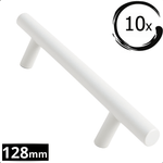 10X Handgreep 128mm RVS Wit – Denver - BY MJM - GMJ56-10