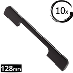 10X Handgreep 128mm/160mm Aluminium Zwart – Seattle - BY MJM - GMJ03-10