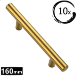 10X Handgreep 160mm Goud – RVS – Denver - BY MJM - GMJ84-10