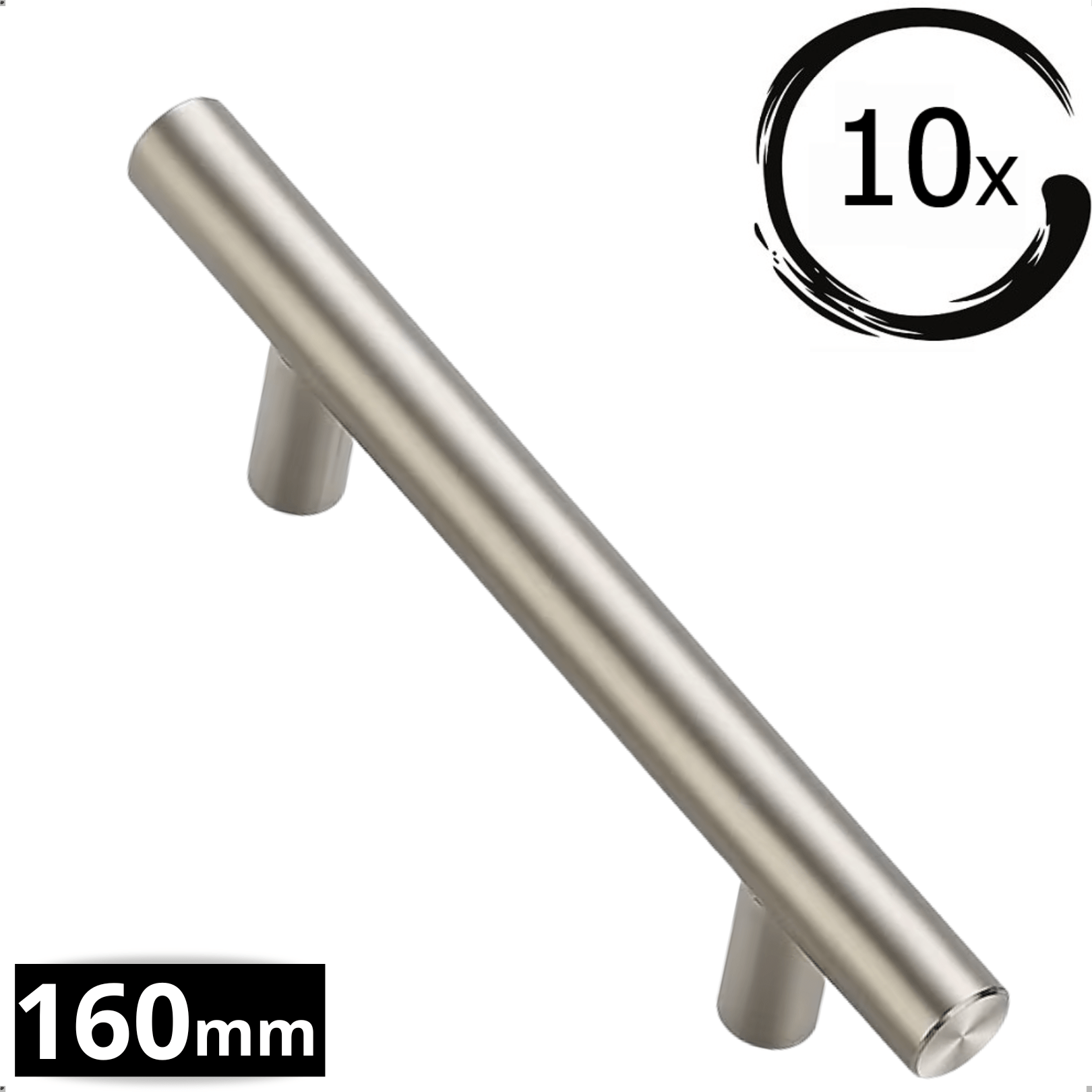 10X Handgreep 160mm RVS – Denver - BY MJM - GMJ85-10