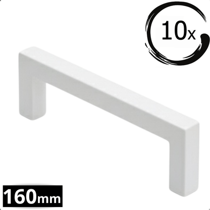 10X Handgreep 160mm RVS Wit – Dallas - BY MJM - GMJ61-10