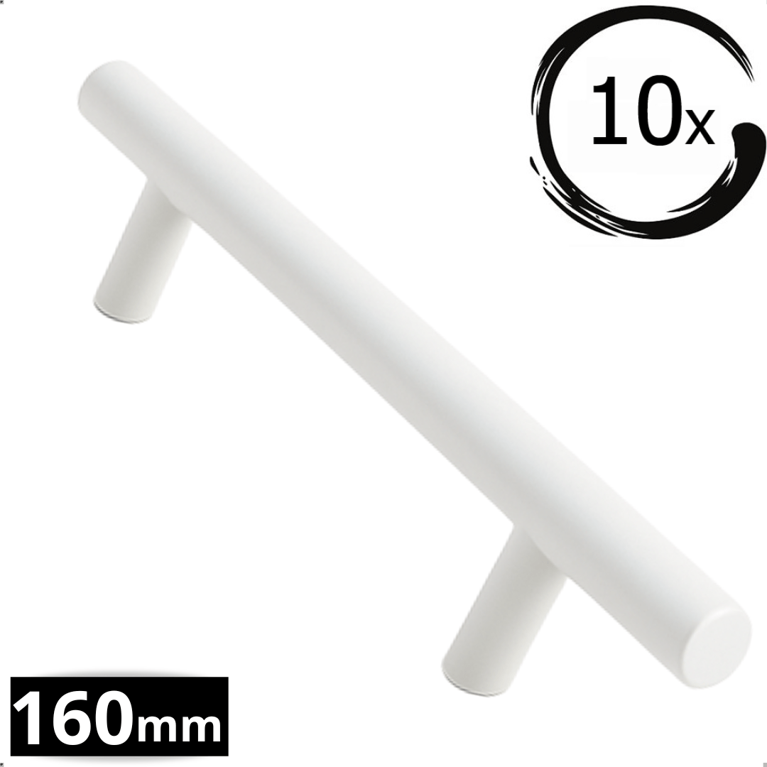 10X Handgreep 160mm RVS Wit – Denver - BY MJM - GMJ57-10