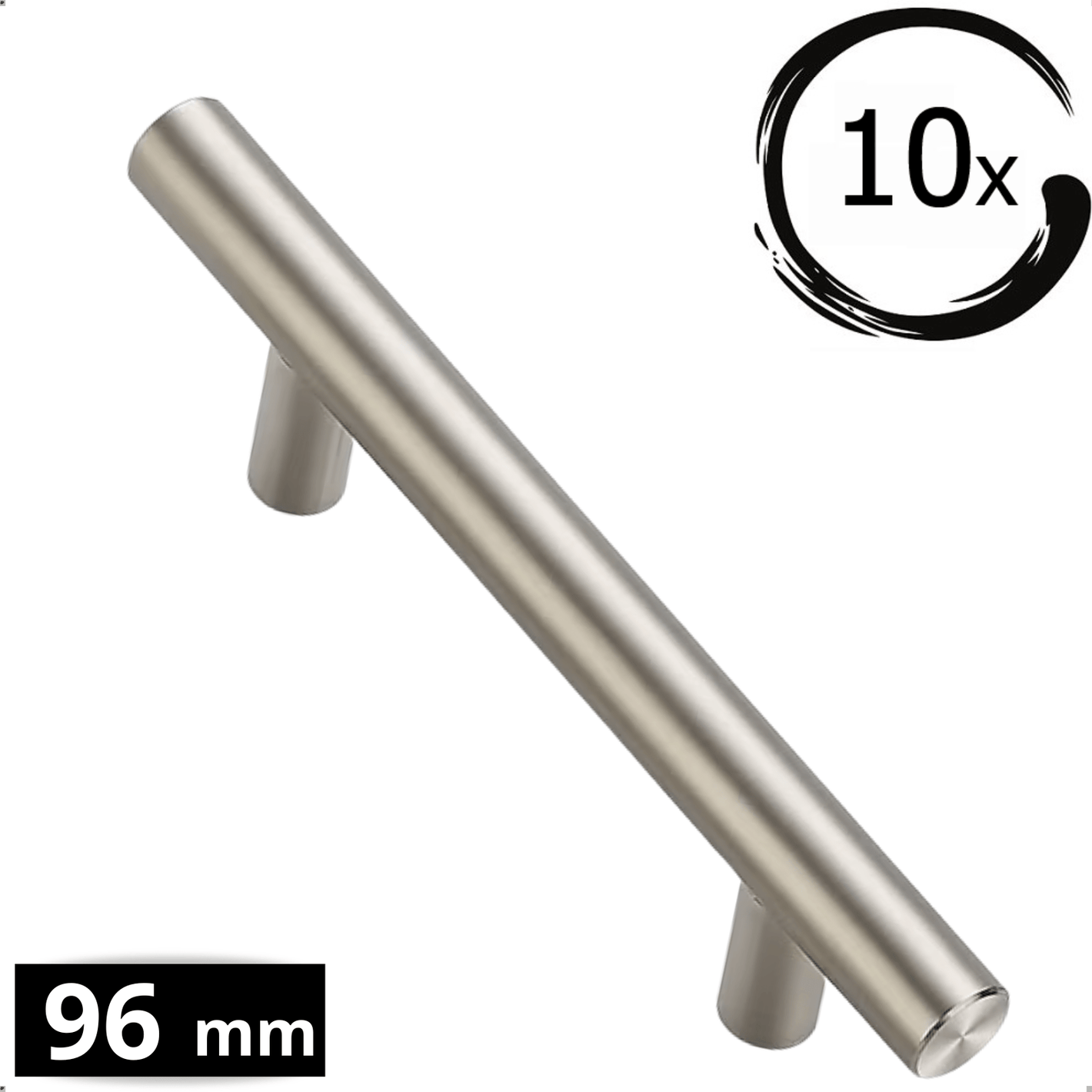 10X Handgreep 96mm RVS – Denver - BY MJM - GMJ111-10