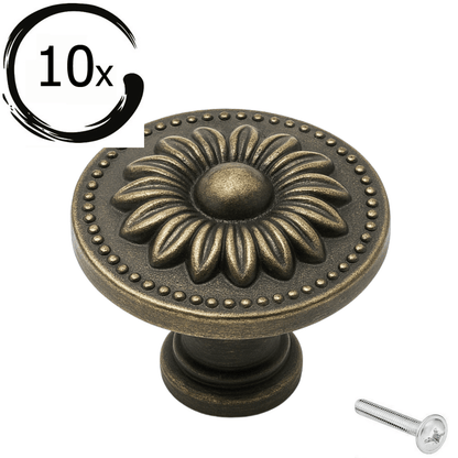 10X Meubelknop 31mm Brons – Orleans - BY MJM - GMJ96-10