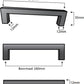 Handle Black 160 mm Modern