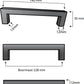 Handle Black 128 mm Modern