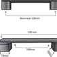 Handle Black 128 mm Modern
