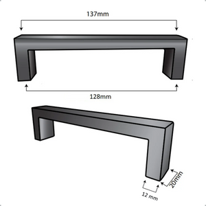 Handle 128 mm Robust stainless steel
