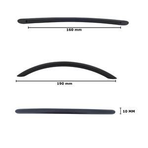 5X Handgreep Chicago 160 mm Zwart