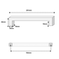 Handgreep 192mm RVS Walnoot Look – Cedar