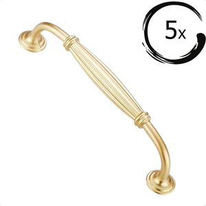 5X Handgreep Norfolk 128 mm Goud