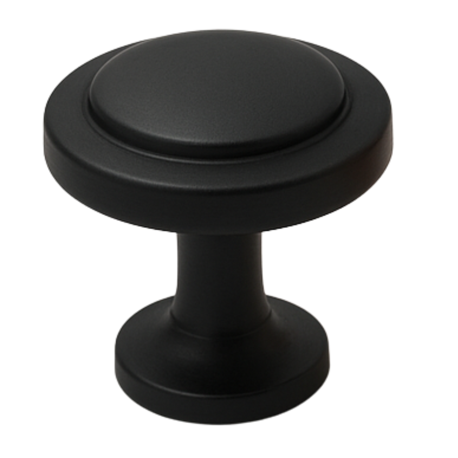 Furniture knob black round