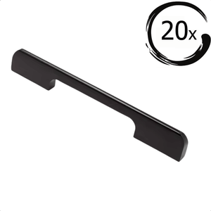 20X Handgreep Seattle 160 mm Aluminium Zwart