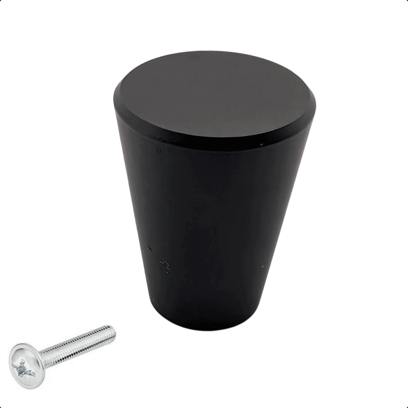 20X Deurknop 19mm Zwart – Akron - BY MJM - GMJ76-20