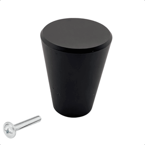 20X Deurknop 19mm Zwart – Akron - BY MJM - GMJ76-20