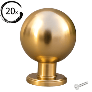 20X Deurknop 24mm Goud – Madison - BY MJM - GMJ70-20
