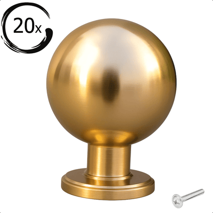20X Deurknop 24mm Goud – Madison - BY MJM - GMJ70-20