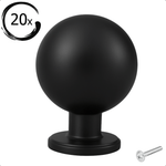 20X Deurknop 24mm Zwart – Madison - BY MJM - GMJ72-20