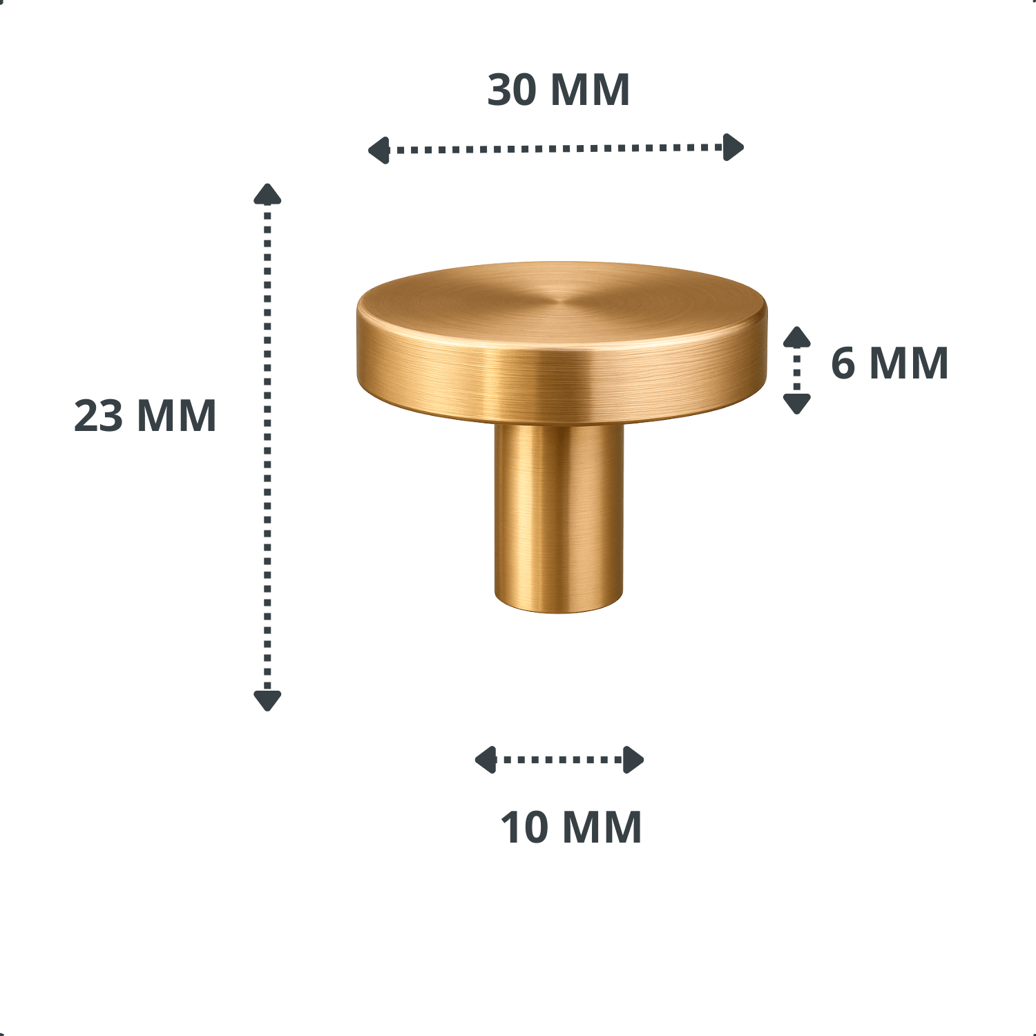 20X Deurknop 30mm Goud – Harbor - BY MJM - GMJ79-20