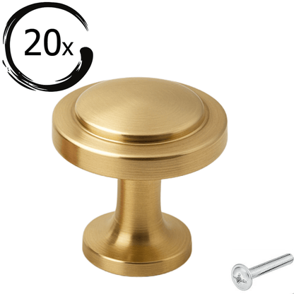 20X Deurknop 32mm Goud – Memphis - BY MJM - GMJ49-20