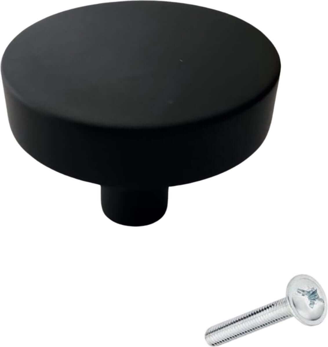 20X Deurknop 40mm Rond Zwart – Circle - BY MJM - GMJ30-20