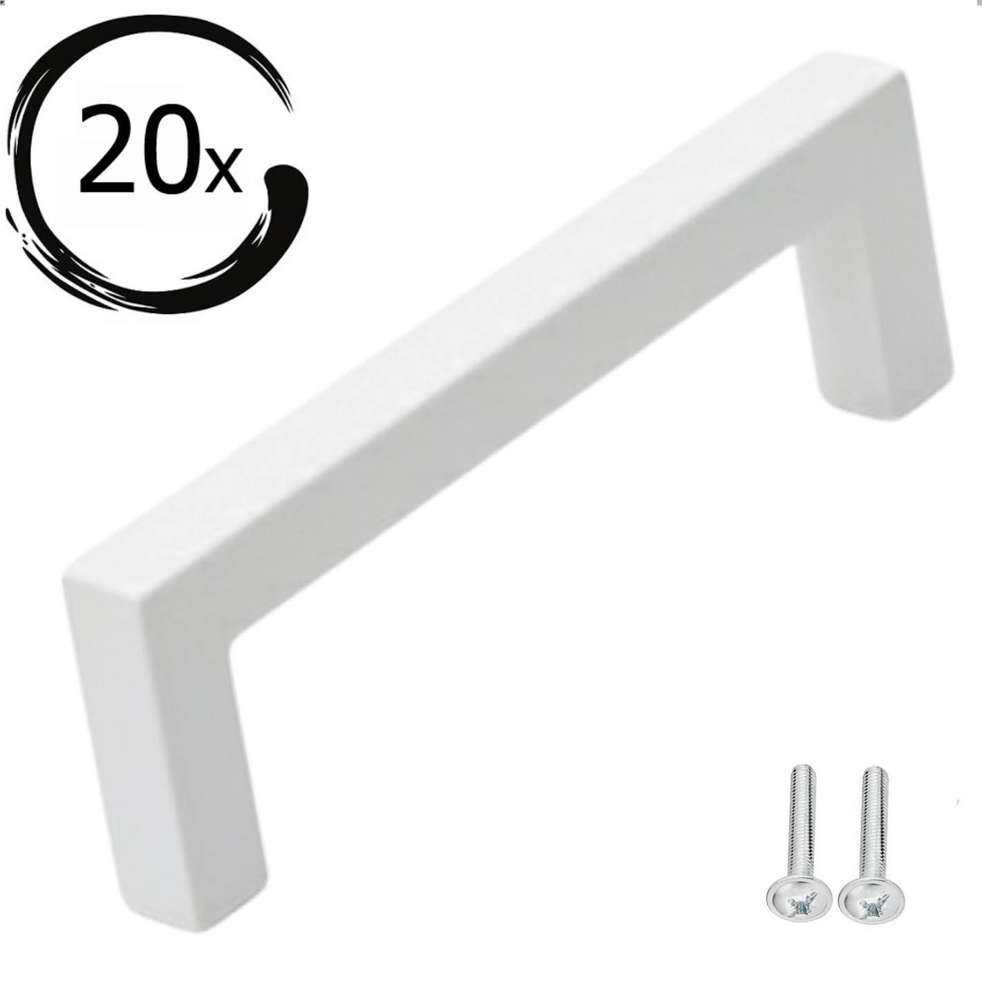 20X Handgreep 128mm RVS Wit – Dallas - BY MJM - GMJ60-20