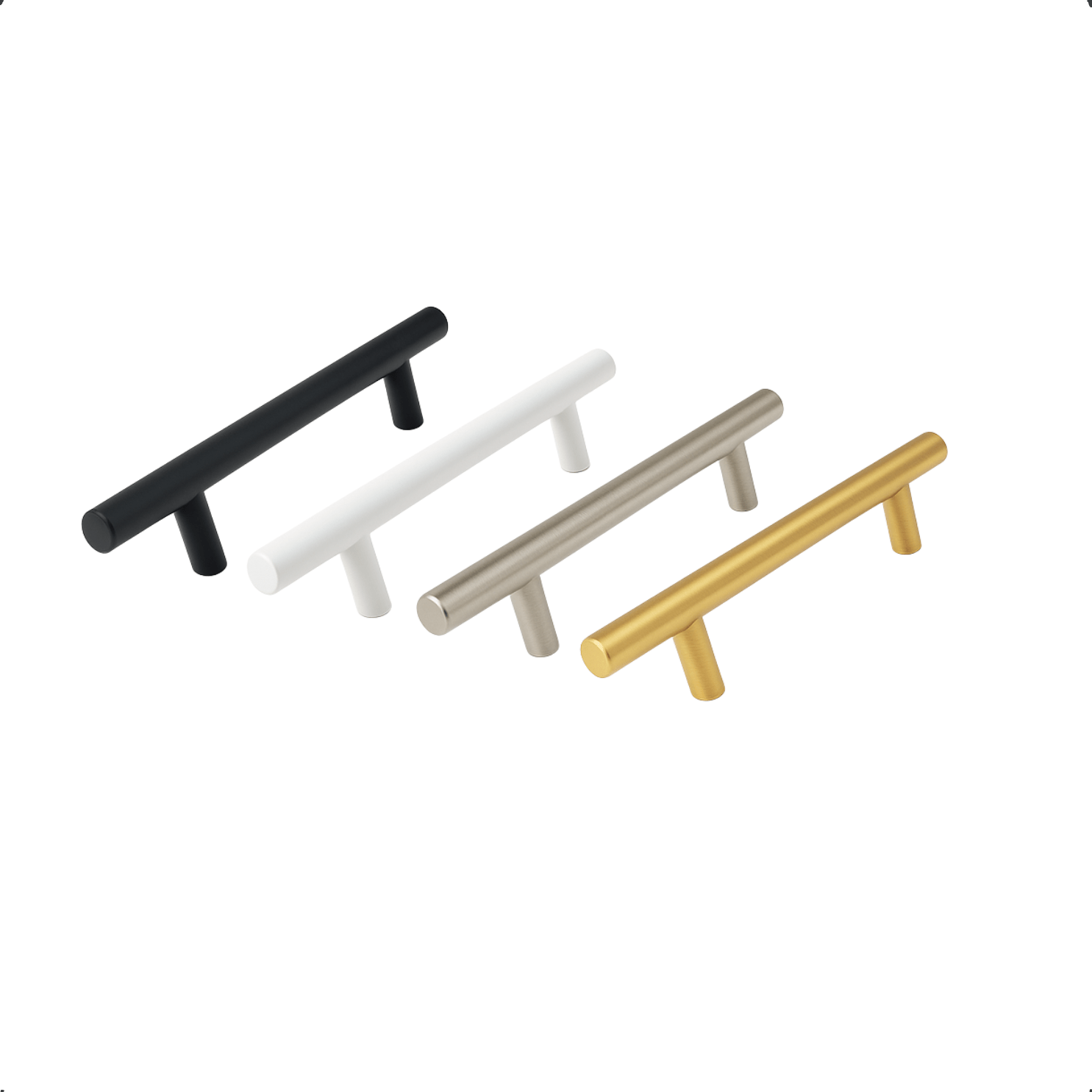 20X Handgreep 128mm RVS Zwart – Denver - BY MJM - GMJ06-20